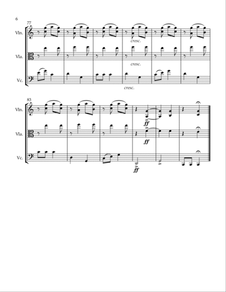3 Trios Stay Home Hanulienka A Funny Story The Pine Forest String Trio scores gallery preview page 6