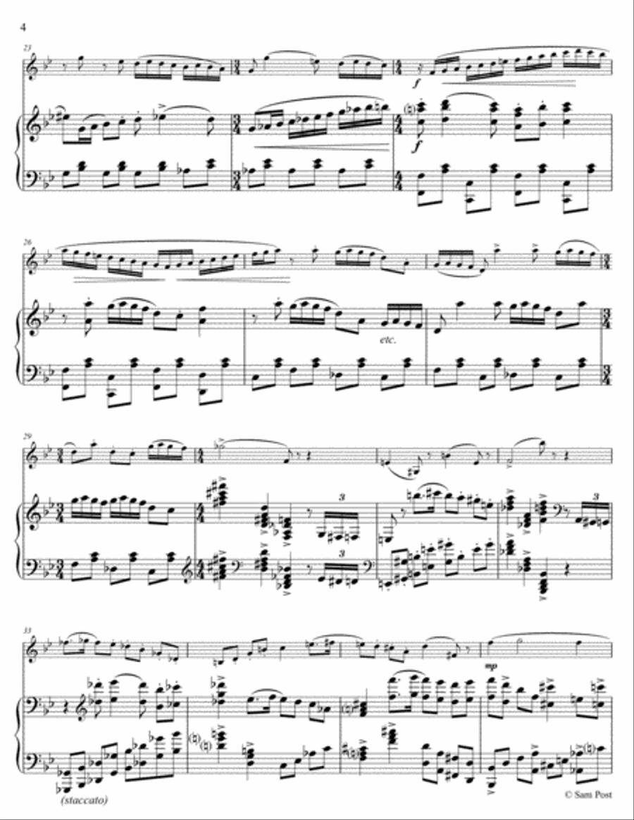 Kinhaven Sonata for clarinet and piano, op. 16 Woodwind Duet scores gallery preview page 4