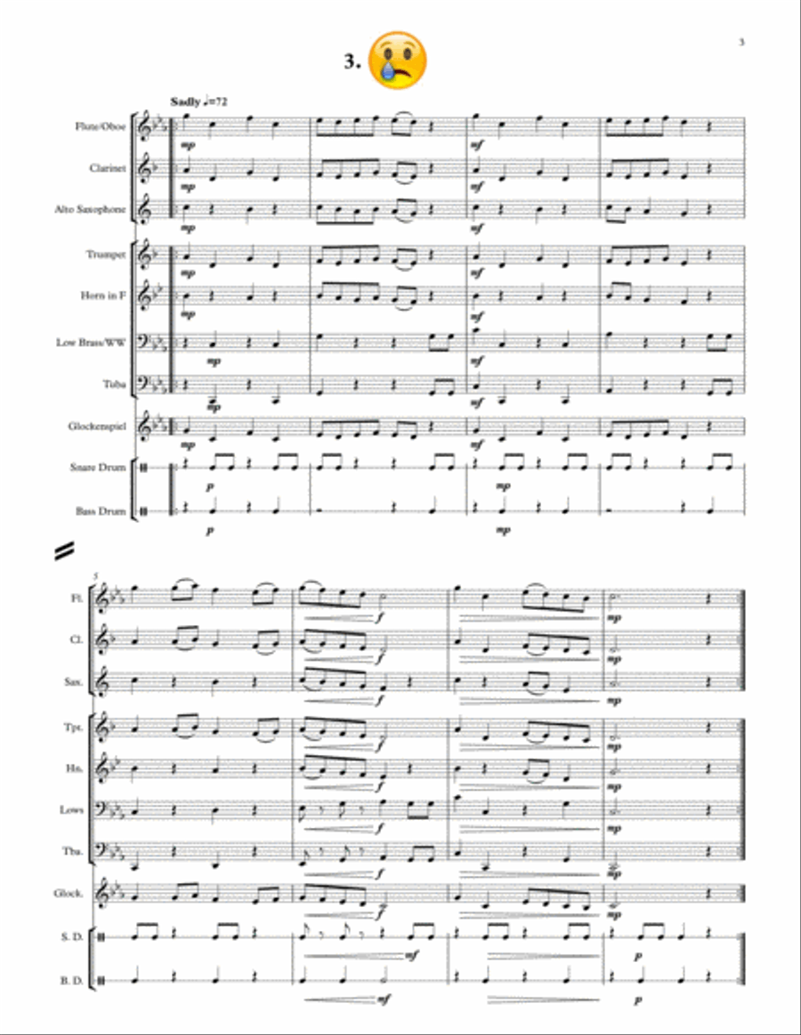 Emojis Concert Band scores gallery preview page 5