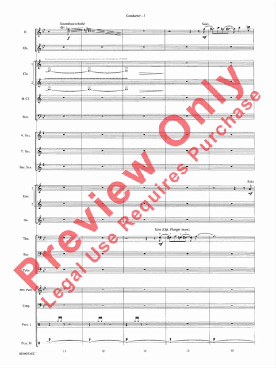 The Great Steamboat Race The Great Steamboat Race Concert Band scores gallery preview page 6