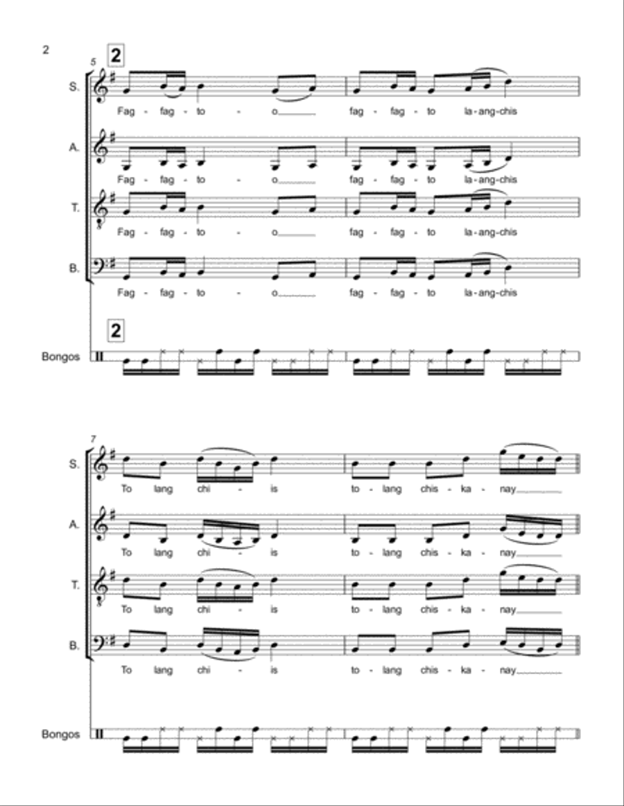 Fagfagto Variations Fagfagto Variations 4-Part scores gallery preview page 2