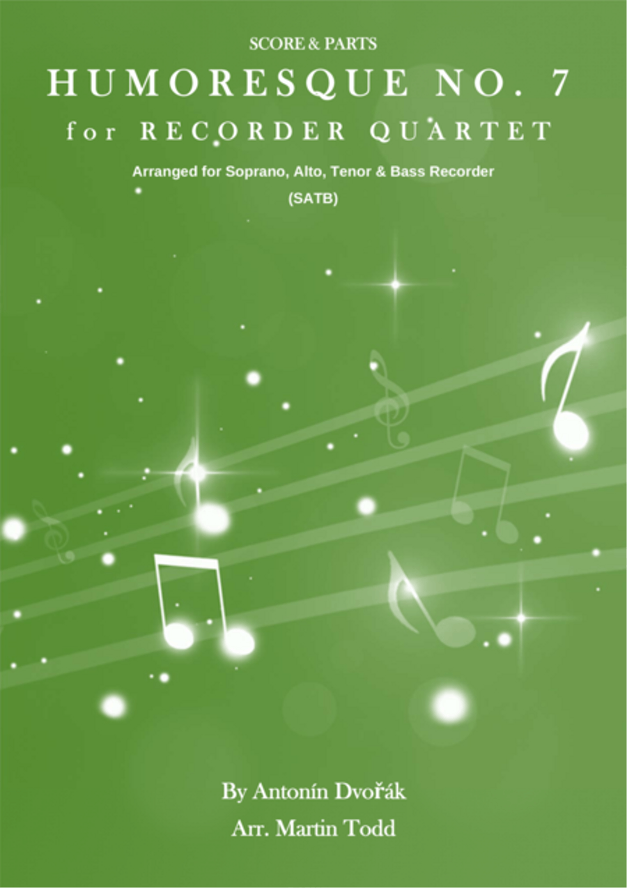 Humoresque No. 7 for Recorder Quartet Small Ensemble scores gallery preview page 1