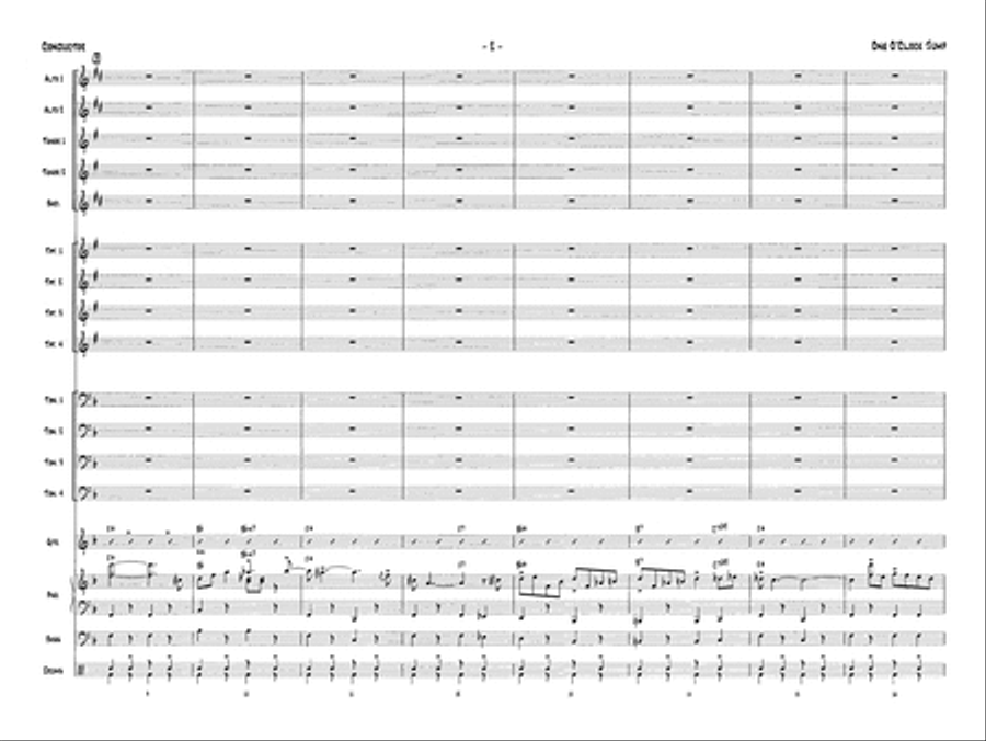 One O'Clock Jump: Score Jazz Ensemble scores gallery preview page 4