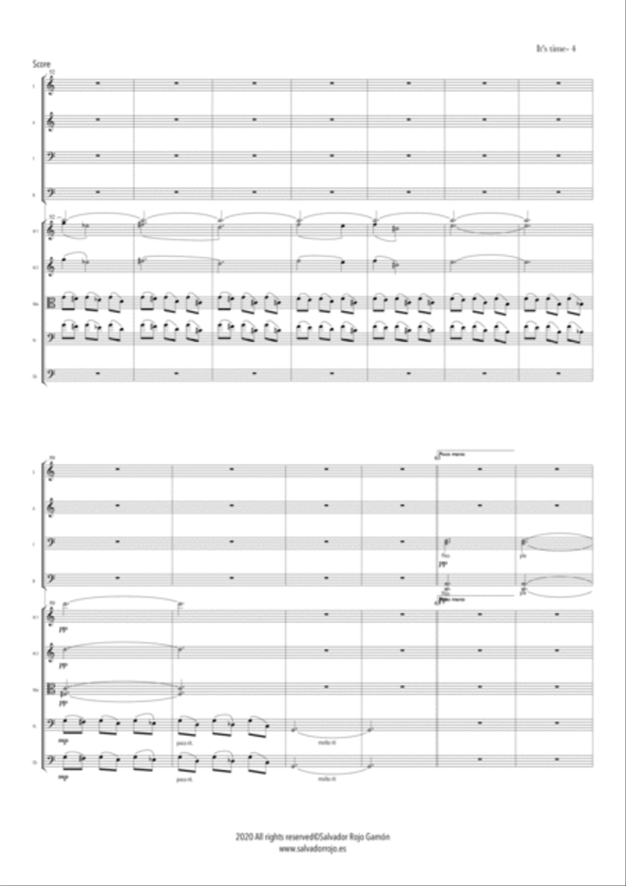 Time For Choir SATB & Strings 4-Part scores gallery preview page 6