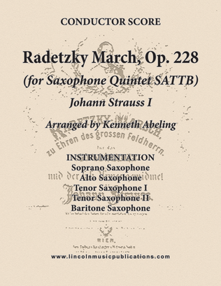 Radetzky March (for Saxophone Quintet SATTB)