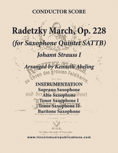 Radetzky March (for Saxophone Quintet SATTB) image number null