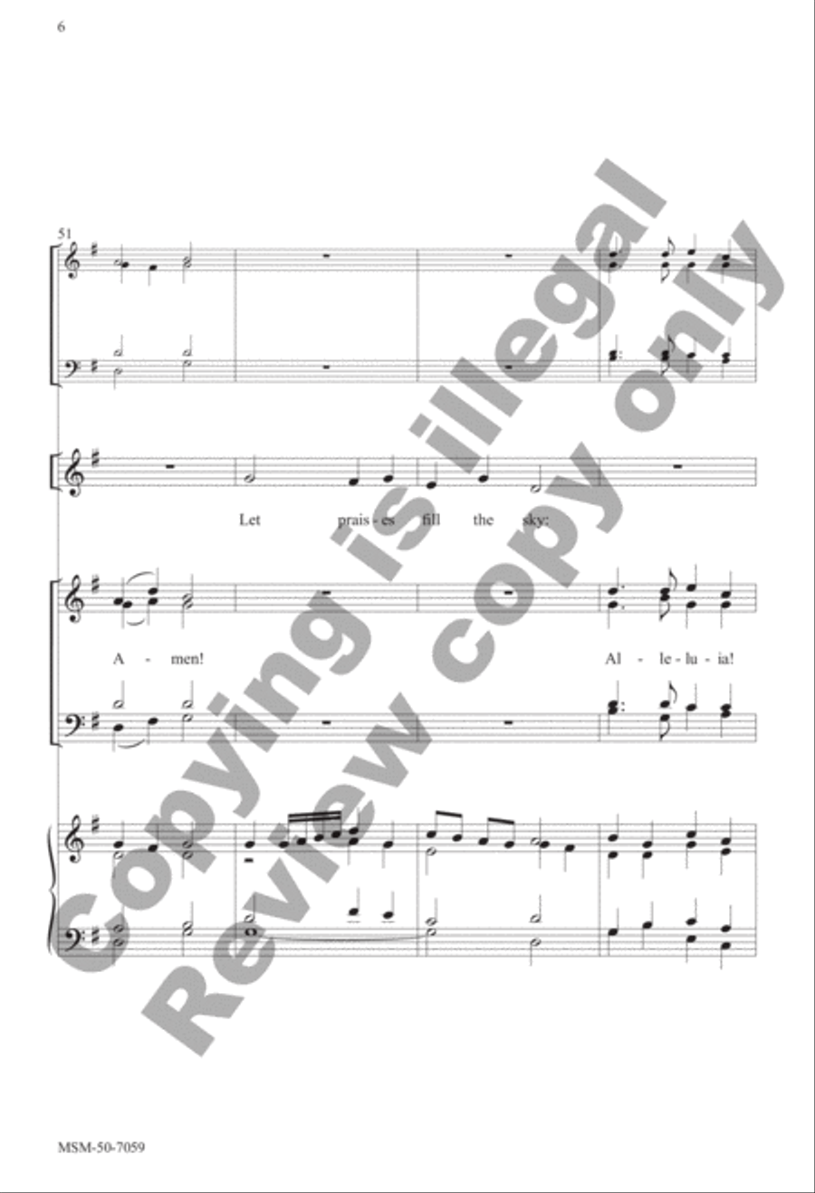 Come, Christians, Join to Sing 4-Part scores gallery preview page 6