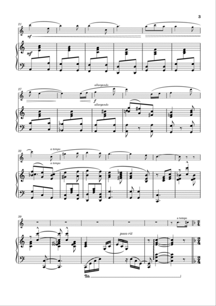 Children's Intermezzo by Samuel Coleridge-Taylor for Violin and Piano Violin Solo scores gallery preview page 5