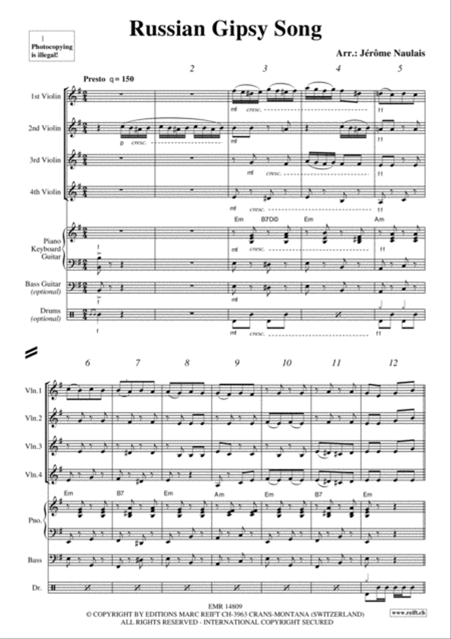 Russian Gipsy Song Violin scores gallery preview page 3