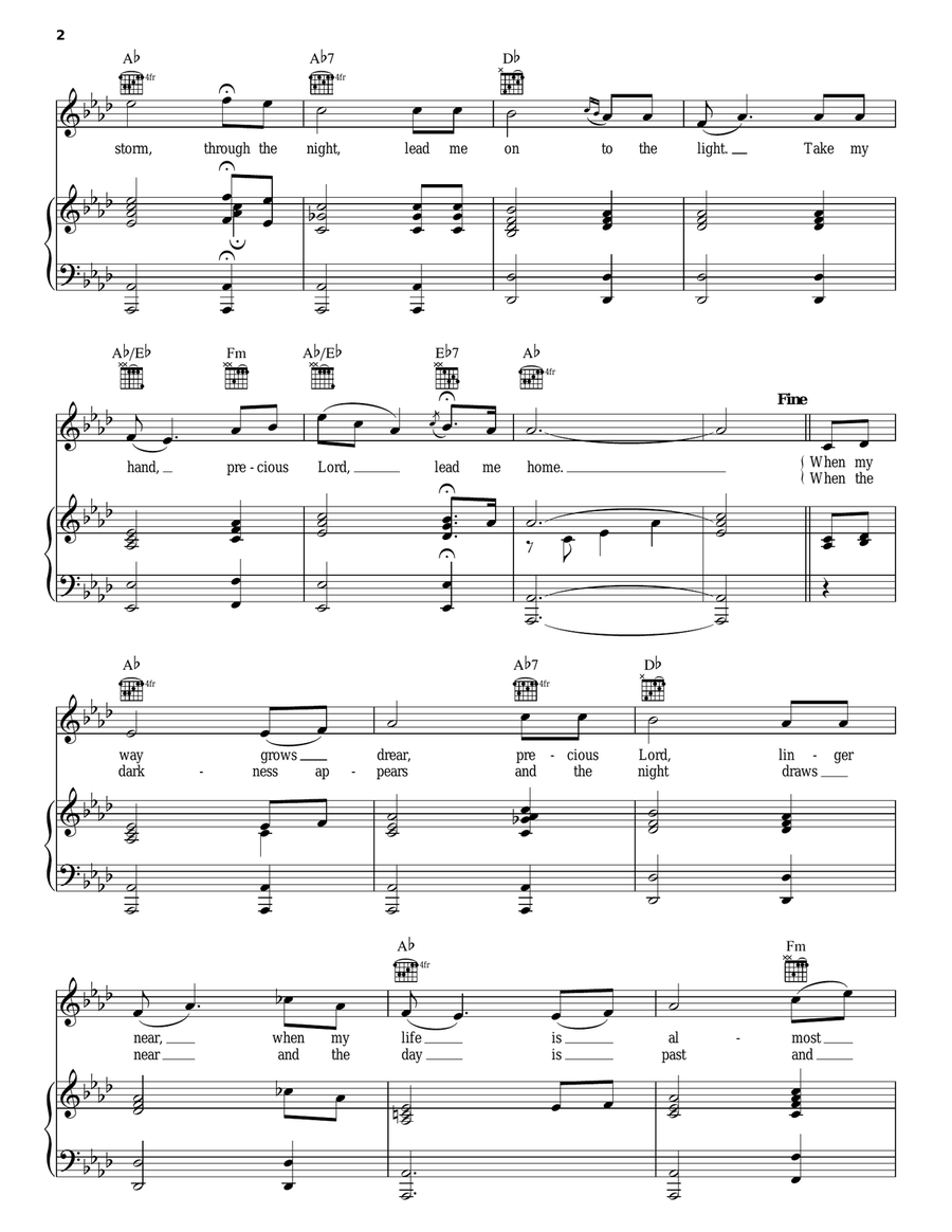 Precious Lord, Take My Hand (Take My Hand, Precious Lord) Guitar scores gallery preview page 2