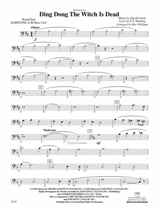 Variations on Ding Dong the Witch Is Dead (fromThe Wizard of Oz): (wp) B-flat Baritone B.C.
