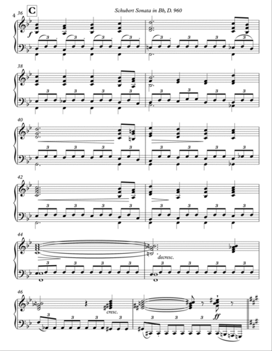 Sonata in Bb, D.960 I Molto moderato Piano Solo scores gallery preview page 4