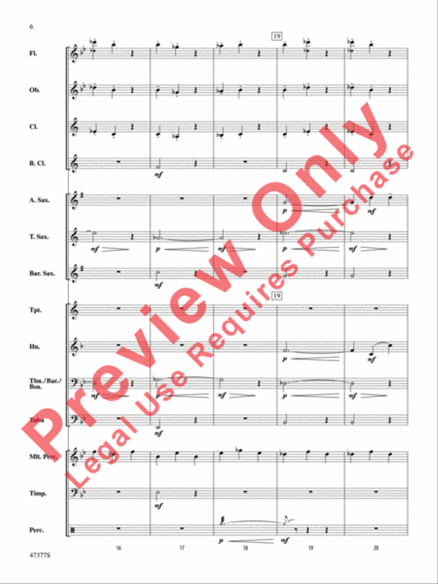 Salamander Eyes Salamander Eyes Concert Band scores gallery preview page 7