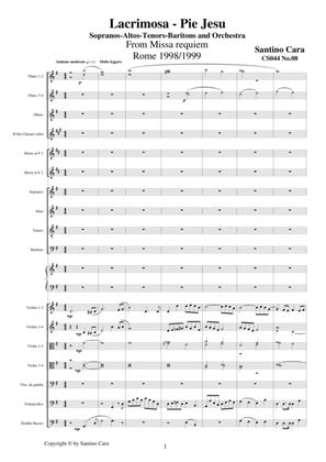 Book cover for Lacrimosa - Pie Jesu - Sequences no.8 of the Missa Requiem CS044
