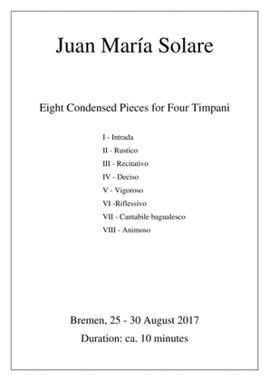 Eight Condensed Pieces for Four Timpani