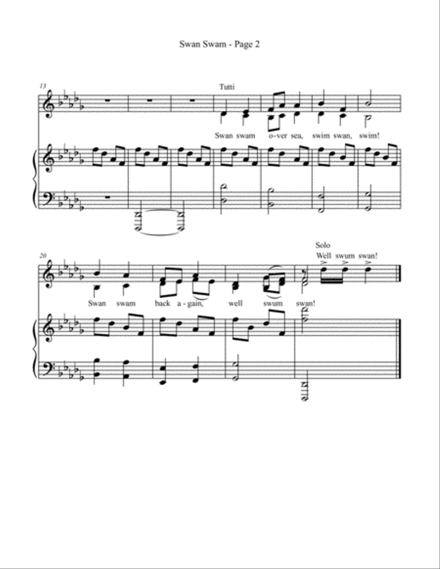 Ten Tone Twisters for 2-Part Choir & Piano 2-Part scores gallery preview page 6