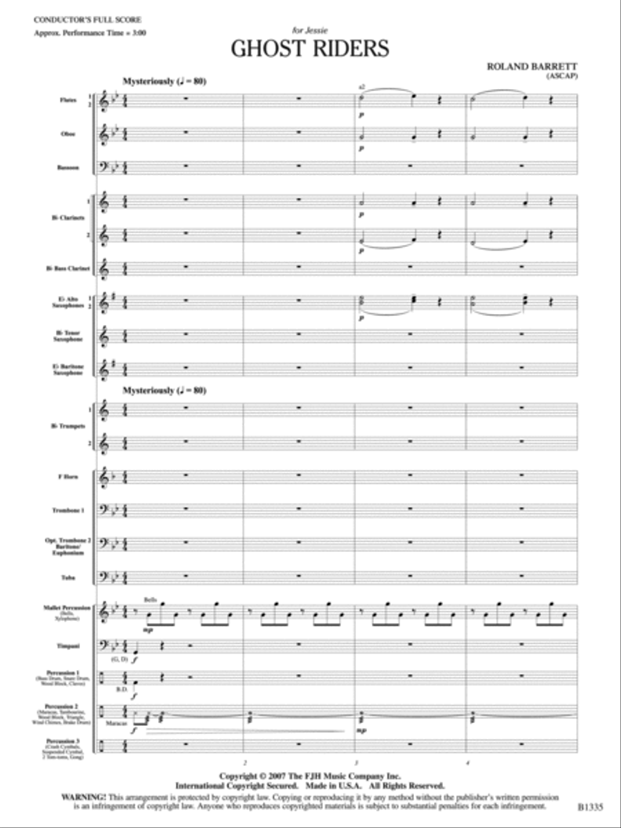 Ghost Riders: Score Concert Band scores gallery preview page 3