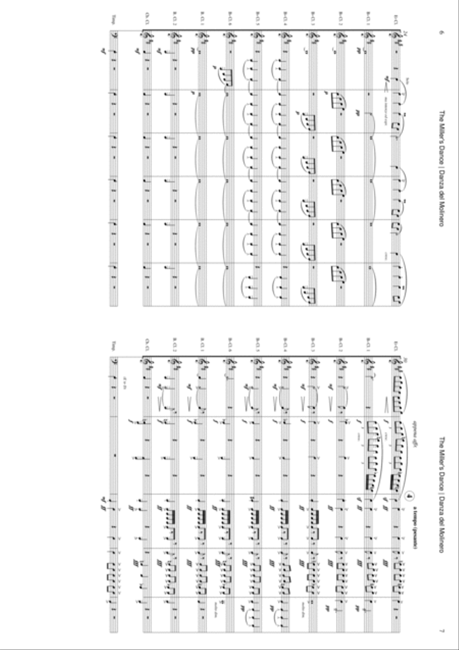 Dance of the Miller (Danza del Molinero) from The Three-Cornered Hat Woodwind Ensemble scores gallery preview page 4