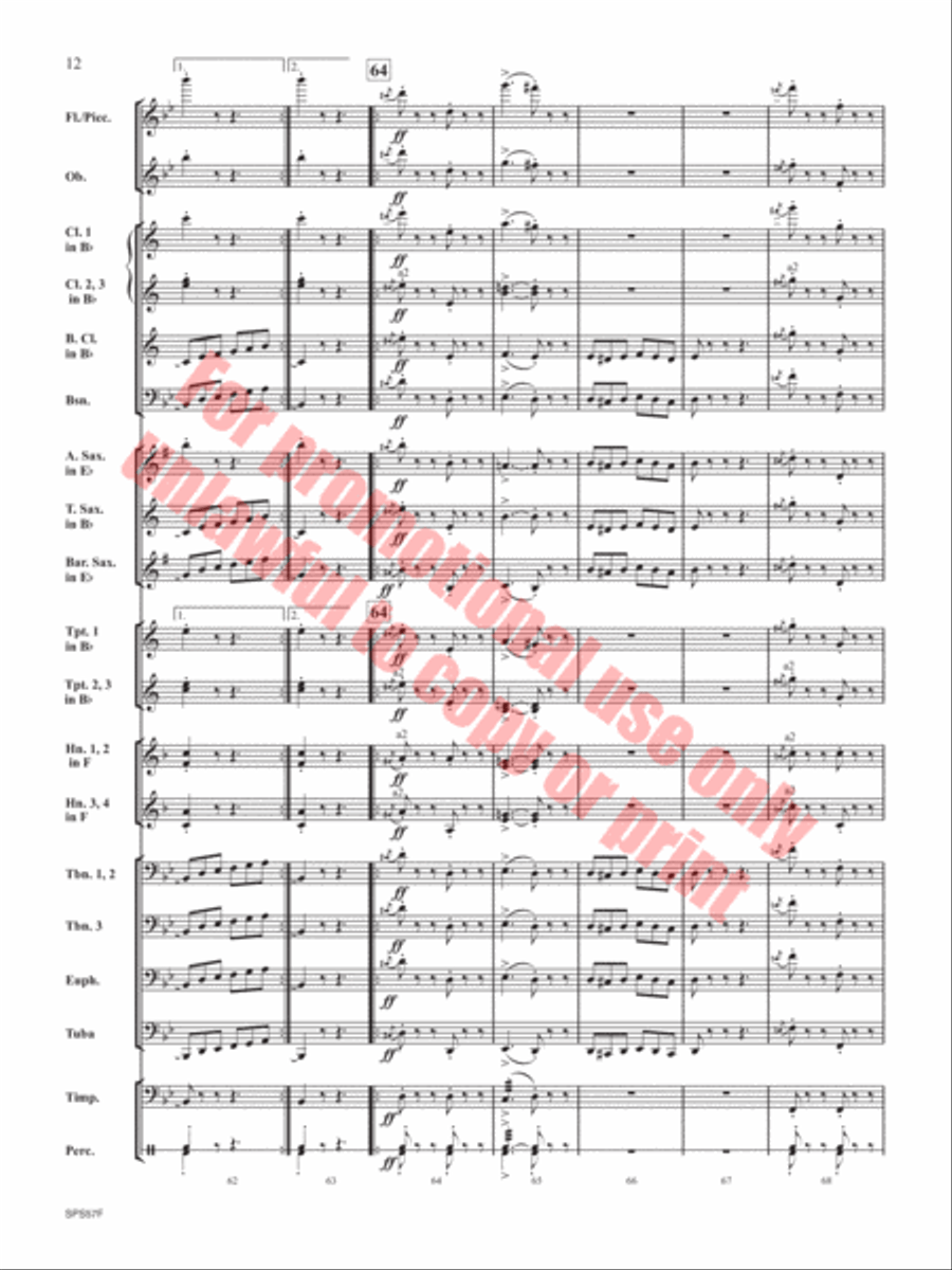 Them Basses Concert Band scores gallery preview page 13