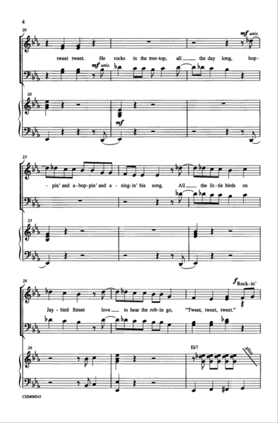 Rockin' Robin 4-Part scores gallery preview page 4