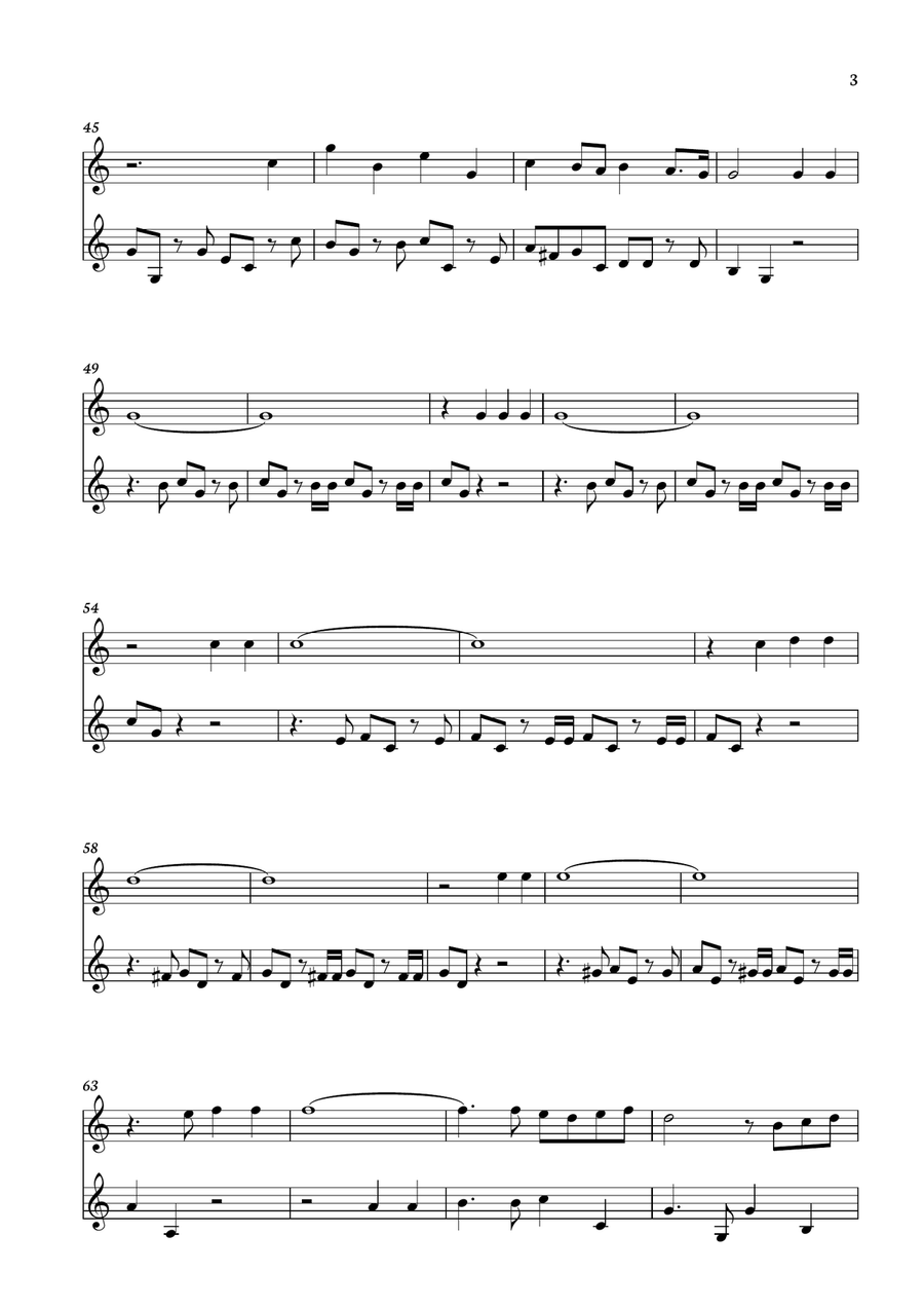 Hallelujah from Handel's Messiah for violin duo String Duet scores gallery preview page 3