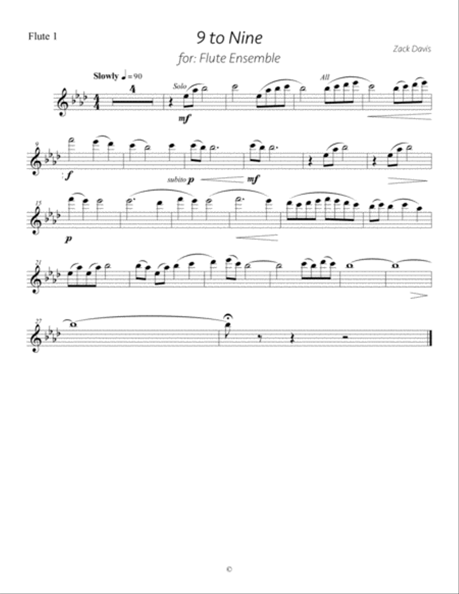 9 to Nine Woodwind Ensemble scores gallery preview page 5