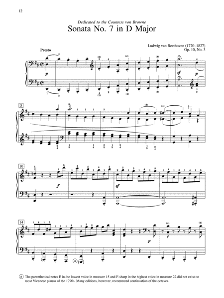 Sonata No. 7 in D Major, Opus 10, No. 3