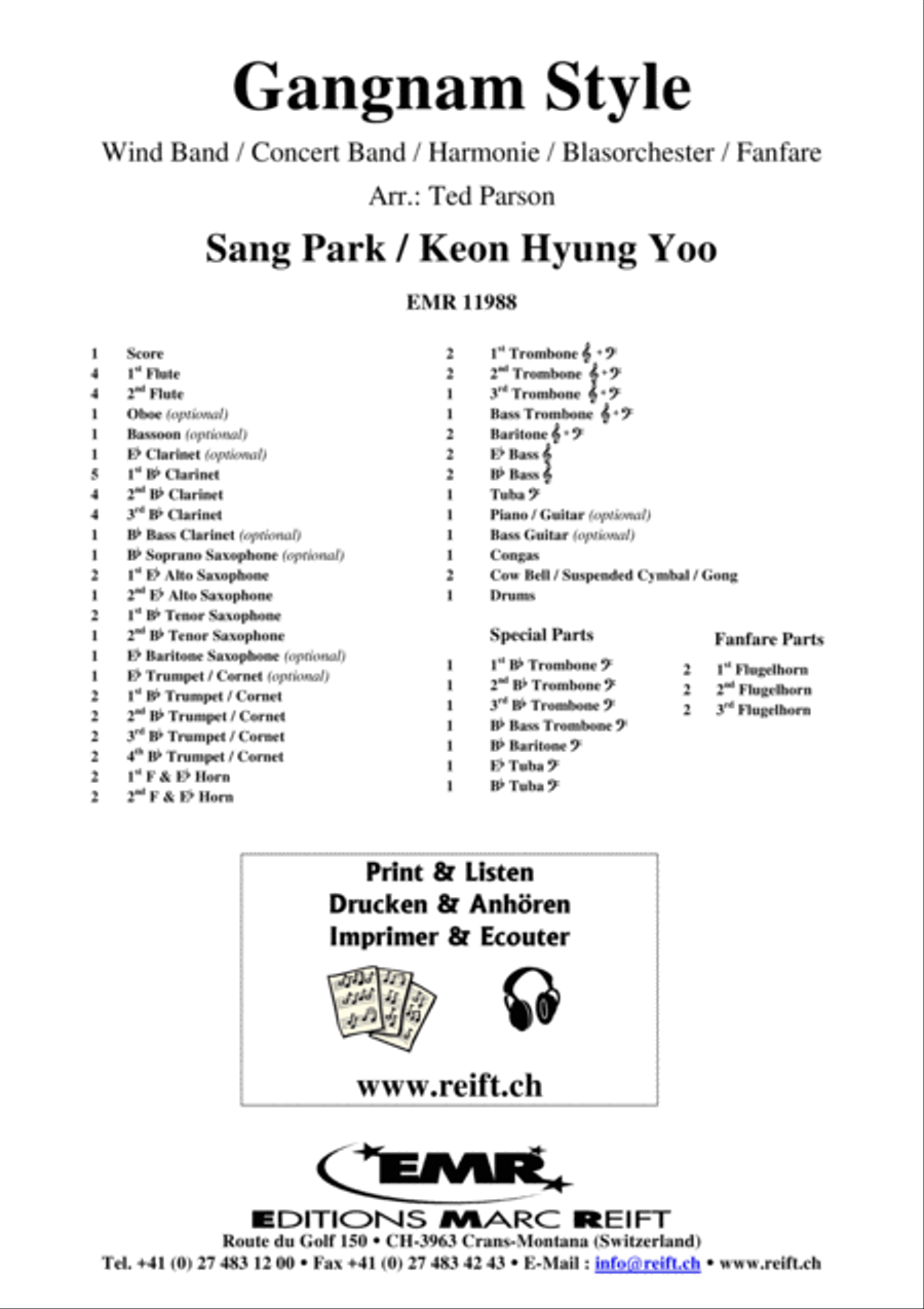 Gangnam Style Concert Band scores gallery preview page 2