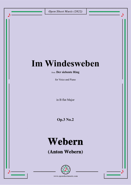Webern-Im Windesweben,Op.3 No.2,in B flat Major image number null