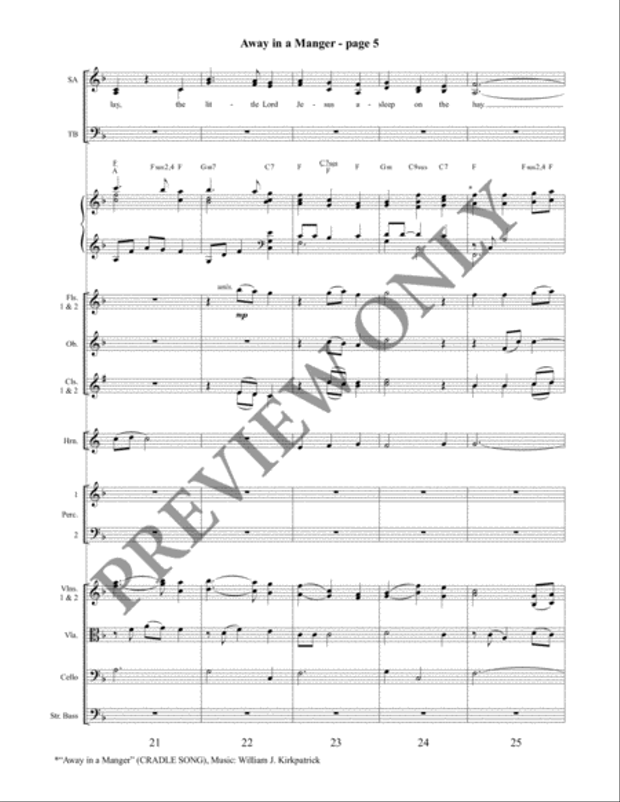 Away in a Manger Away in a Manger 4-Part scores gallery preview page 6