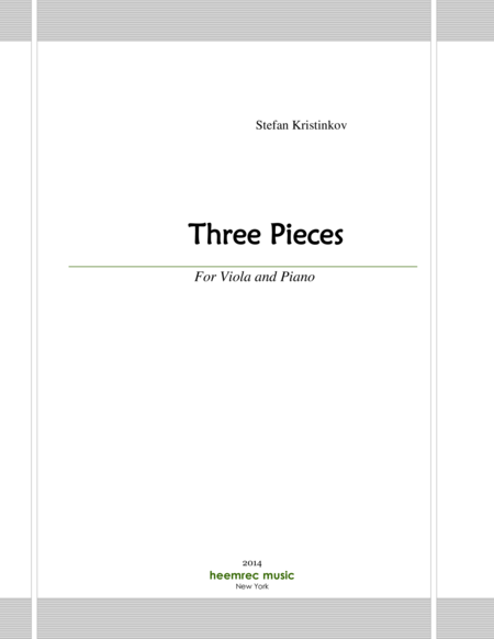 Three Pieces, for Viola and Piano