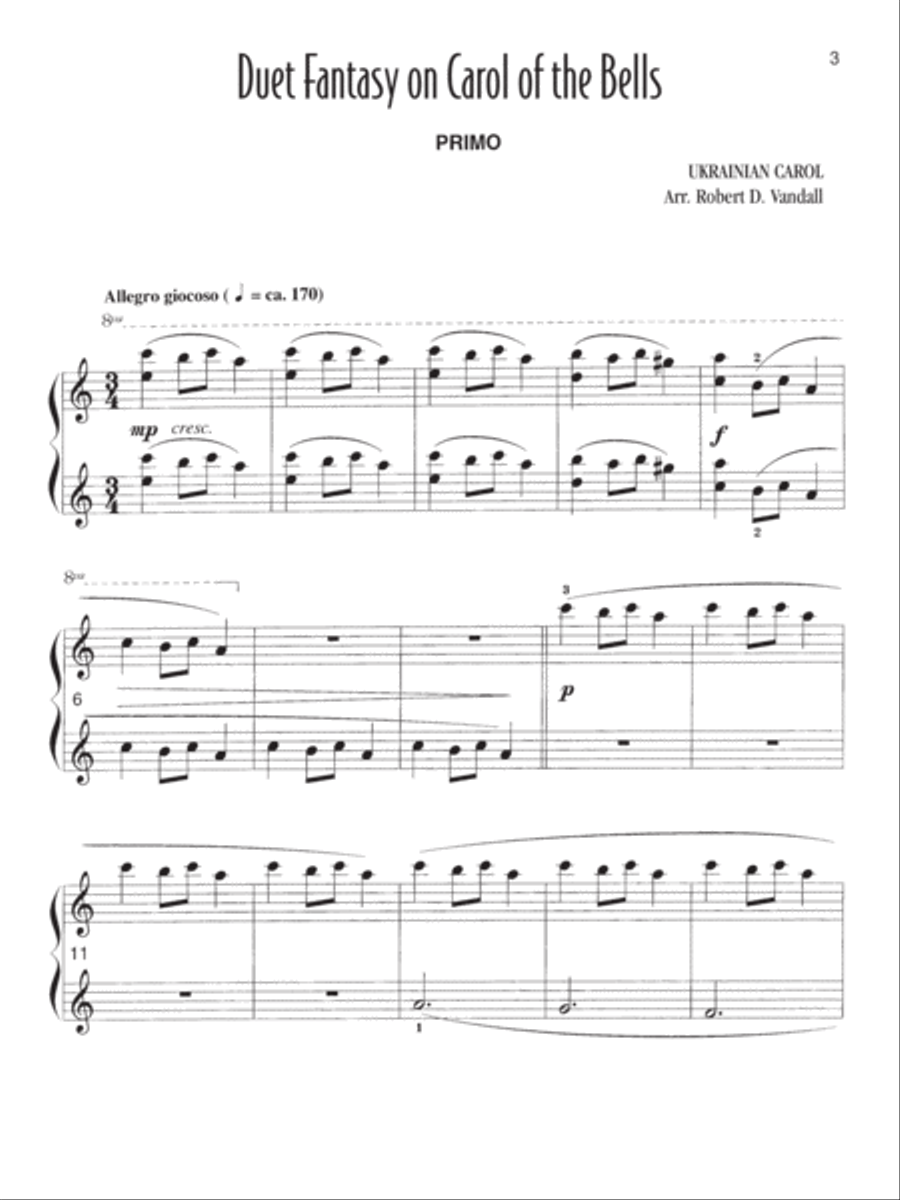 Carol of the Bells Fantasy Small Ensemble scores gallery preview page 3