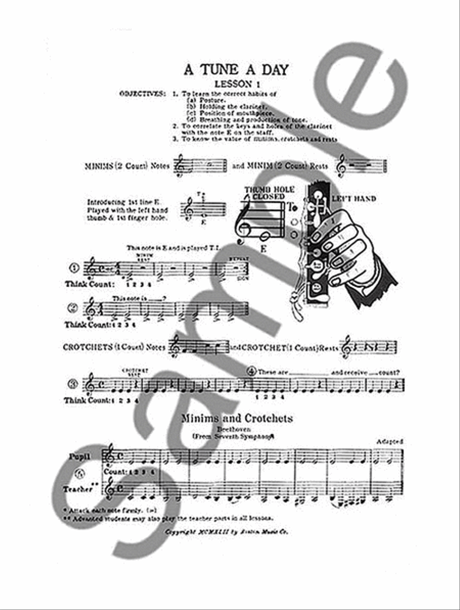 A Tune a Day – Clarinet Concert Band Methods scores gallery preview page 2