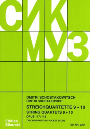 Book cover for String Quartets, Nos. 9–10