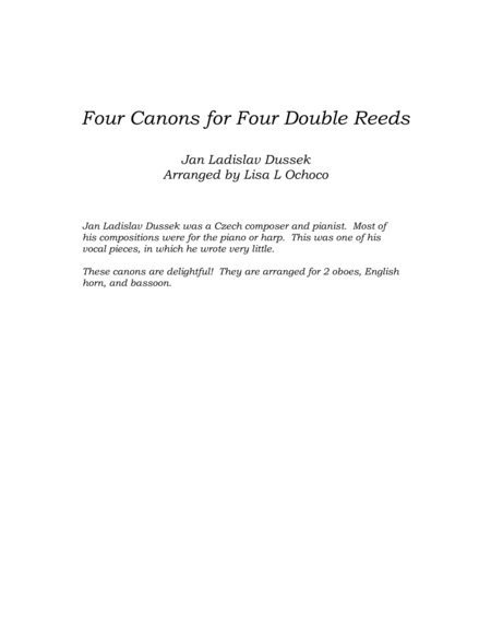 Four Canons for Four Double Reeds image number null