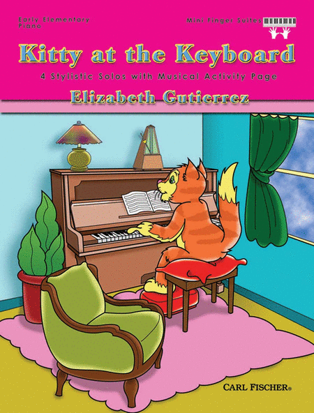 Kitty At The Keyboard by Elizabeth Gutierrez Easy Piano - Sheet Music