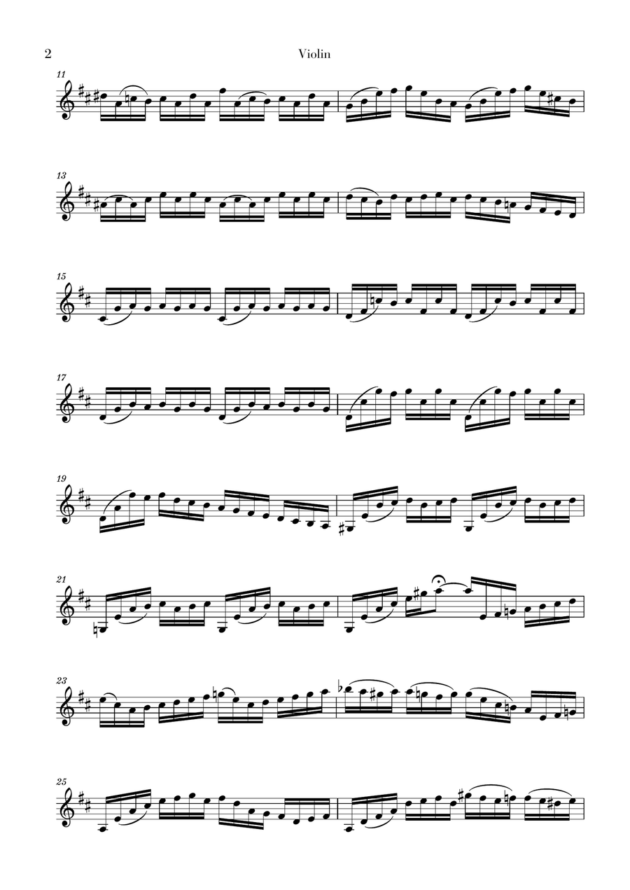 Bach - Prelude from Cello Suite No. 1 in G Major (Violin Transcription) Cello scores gallery preview page 2