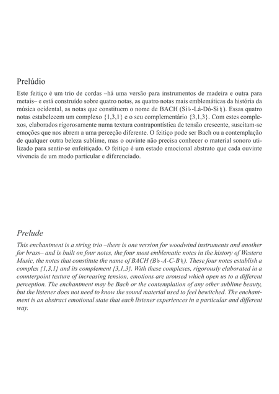 Feitiço - Bezauberung - Enchantment (Strings) String Trio scores gallery preview page 2