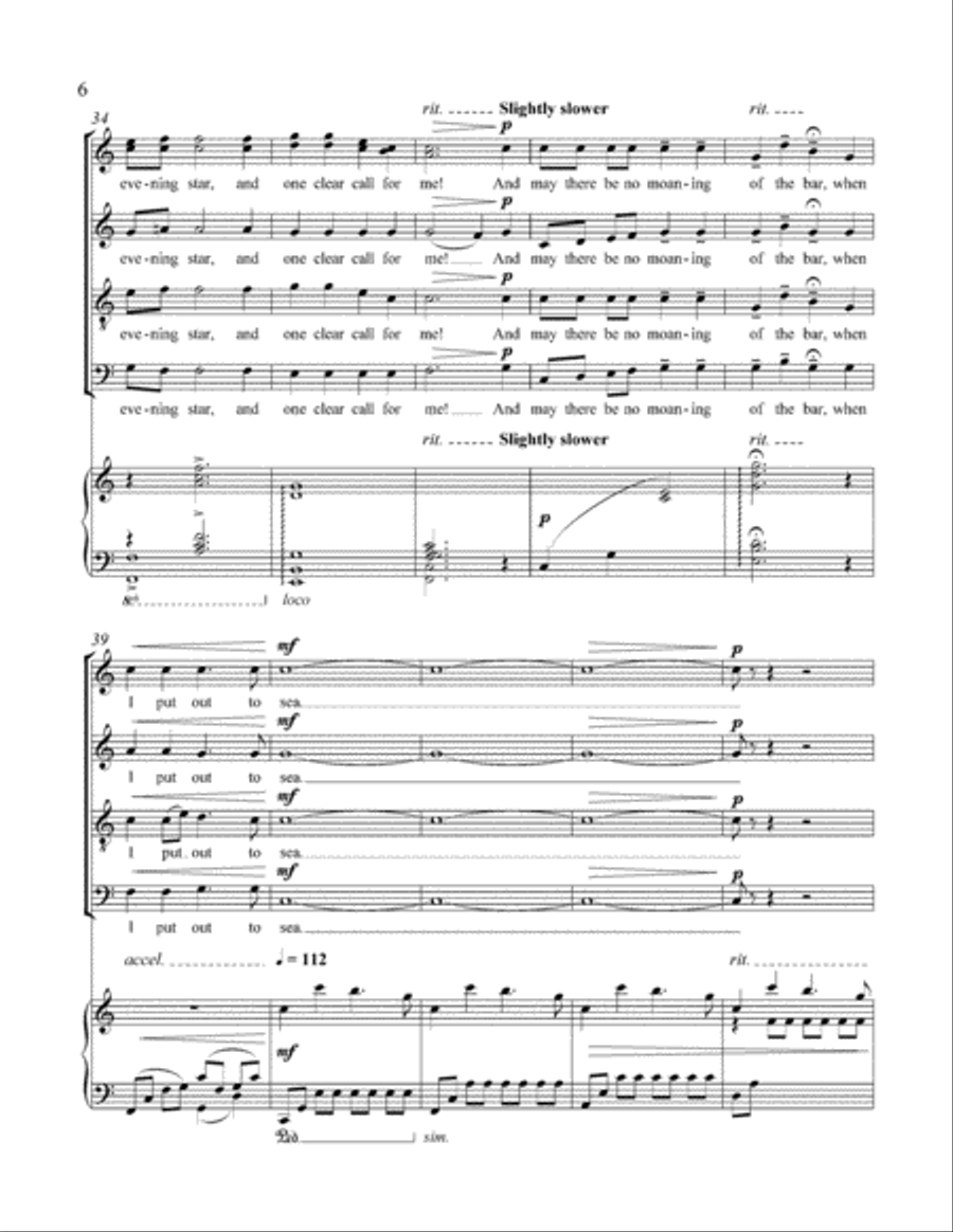 Crossing the Bar Crossing the Bar 4-Part scores gallery preview page 6