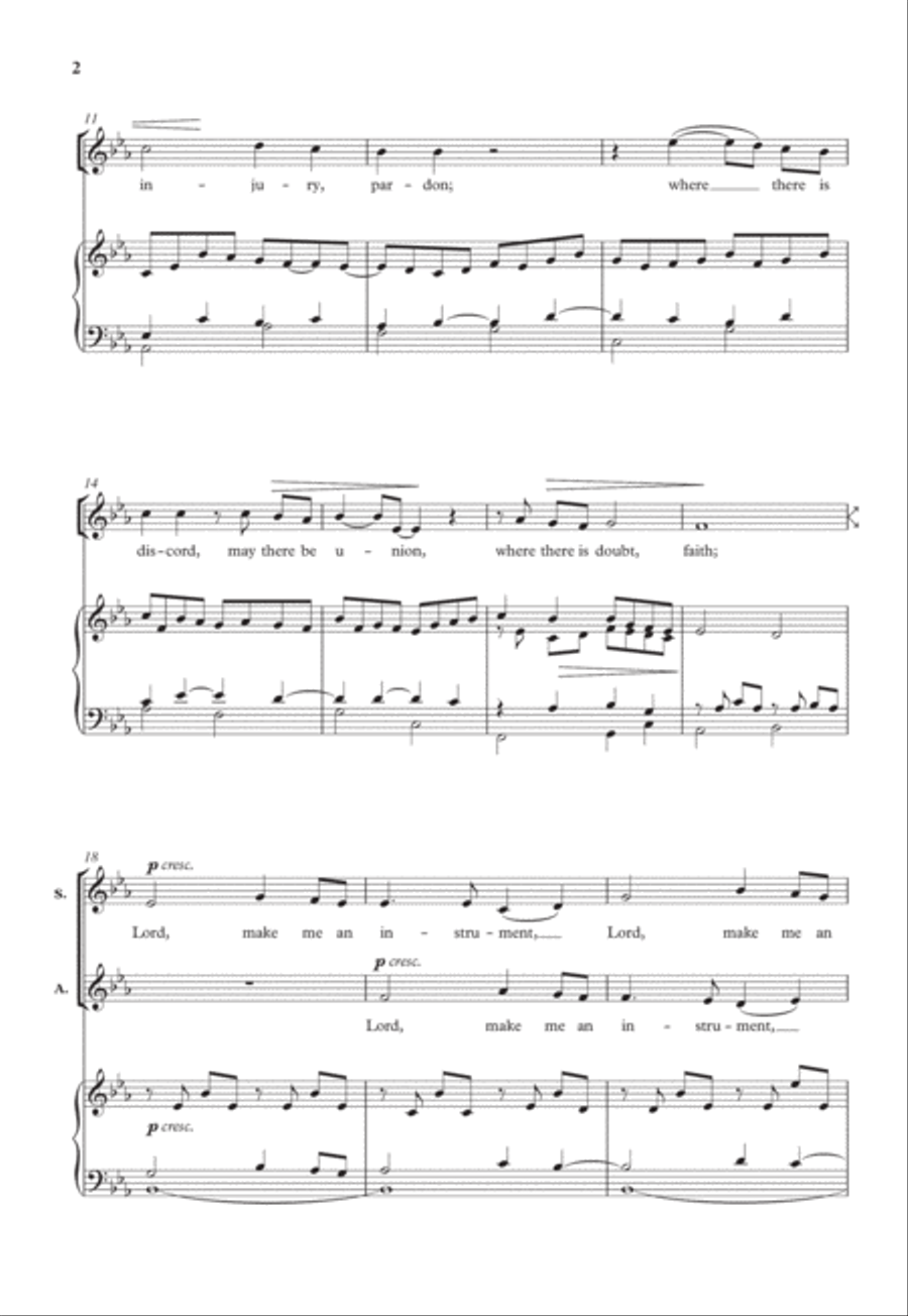 Lord, make me an instrument (from Lux Perpetua) SA scores gallery preview page 2