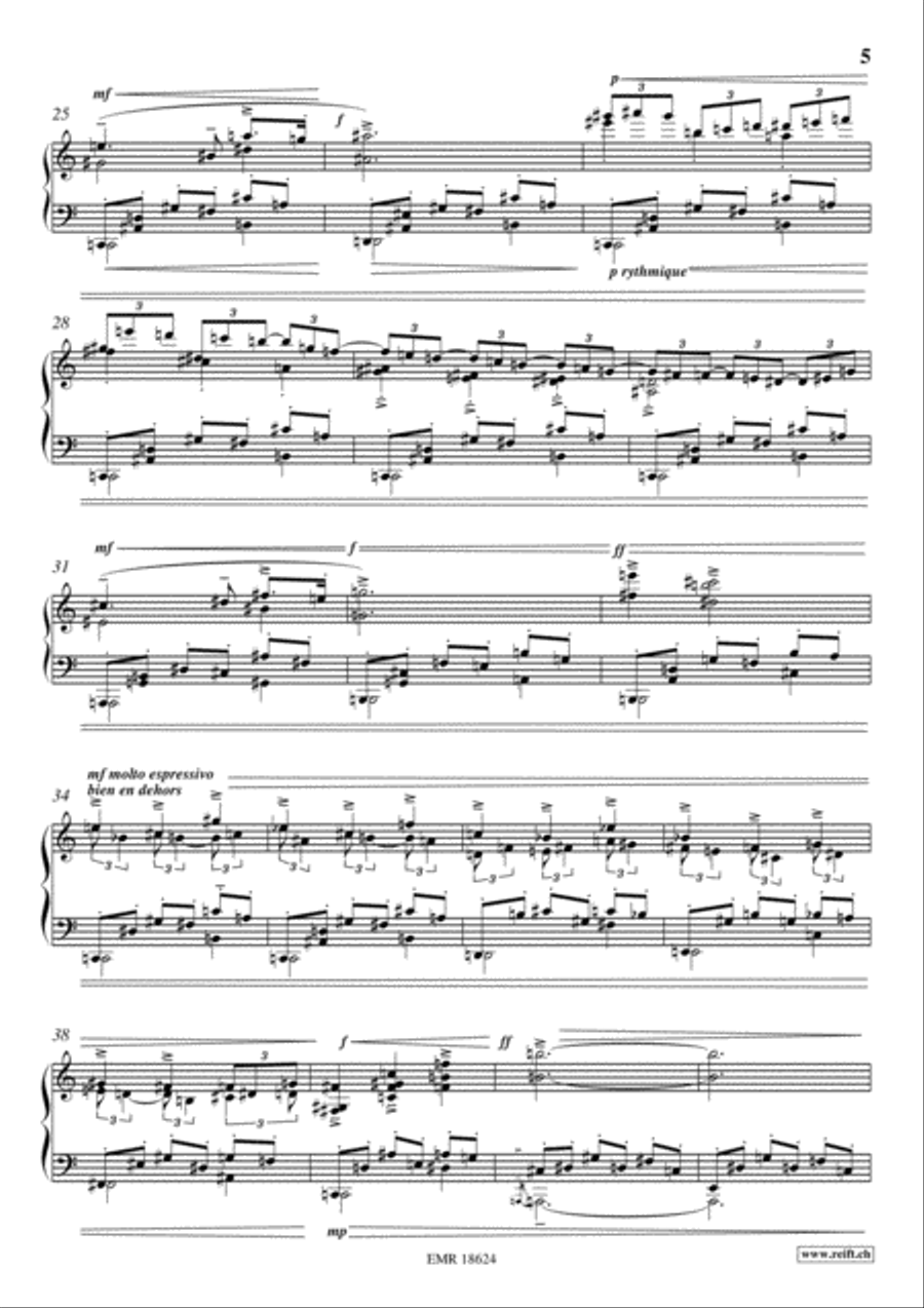 Eaux-Fortes No. 5 Piano Solo scores gallery preview page 5