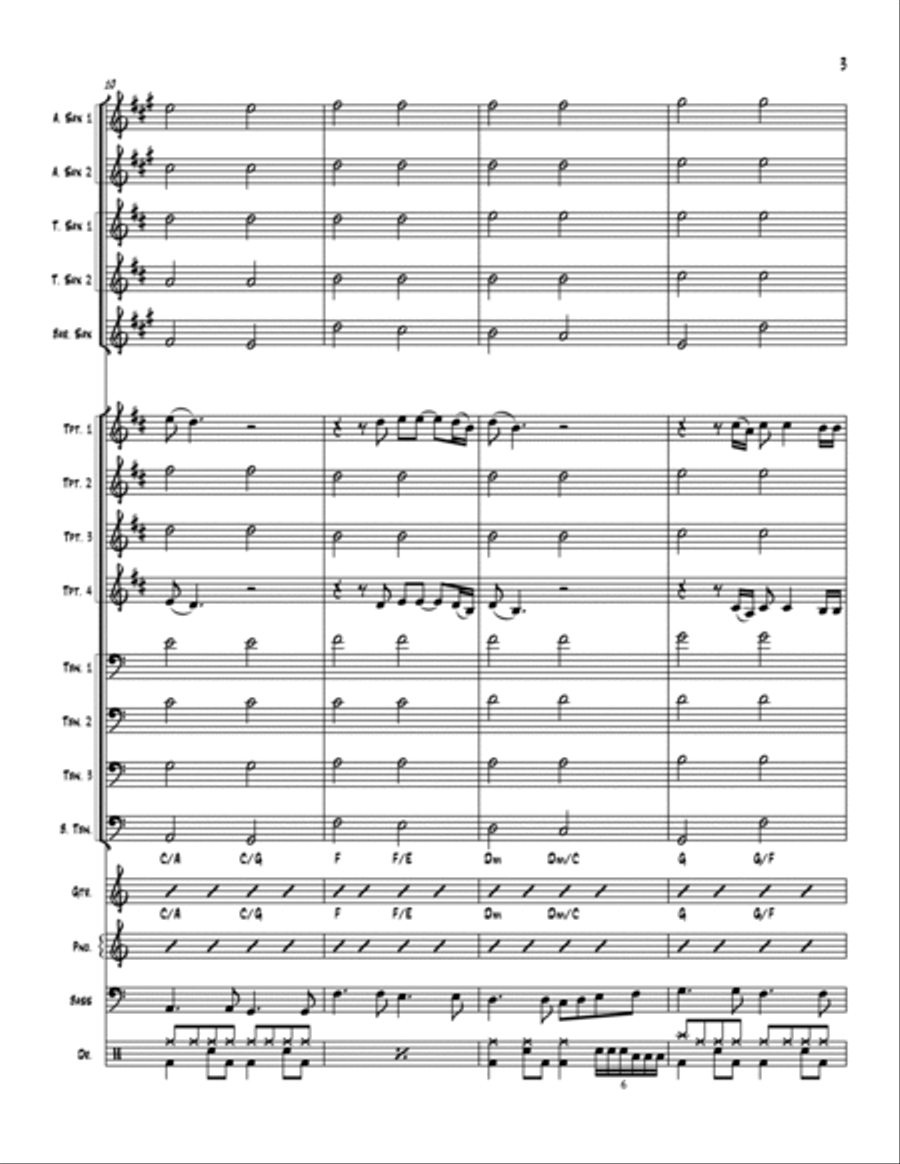 A Whiter Shade Of Pale A Whiter Shade Of Pale Jazz Ensemble scores gallery preview page 3