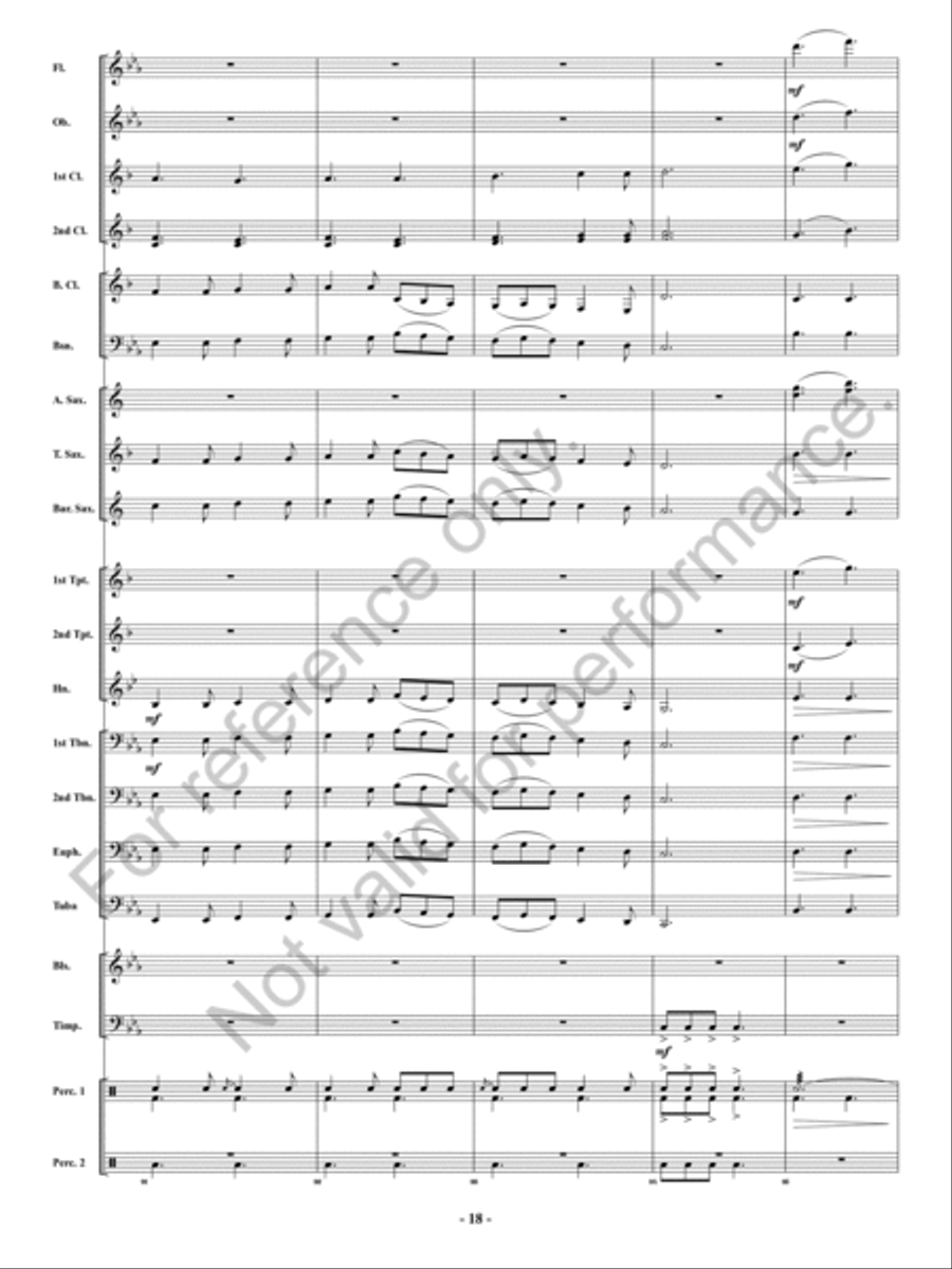 Festival of Carols in 6/8 Time Concert Band scores gallery preview page 19