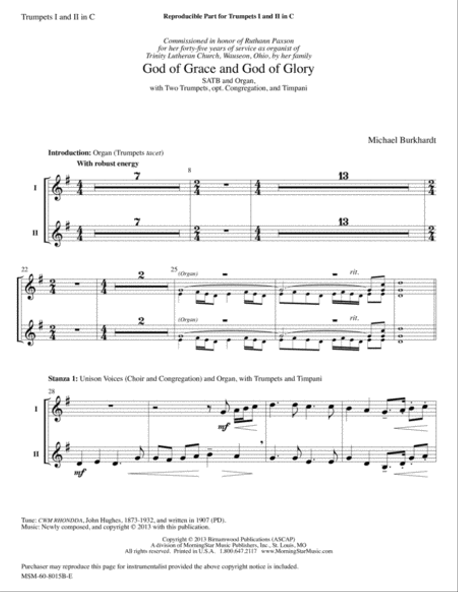 God of Grace and God of Glory Choir scores gallery preview page 4