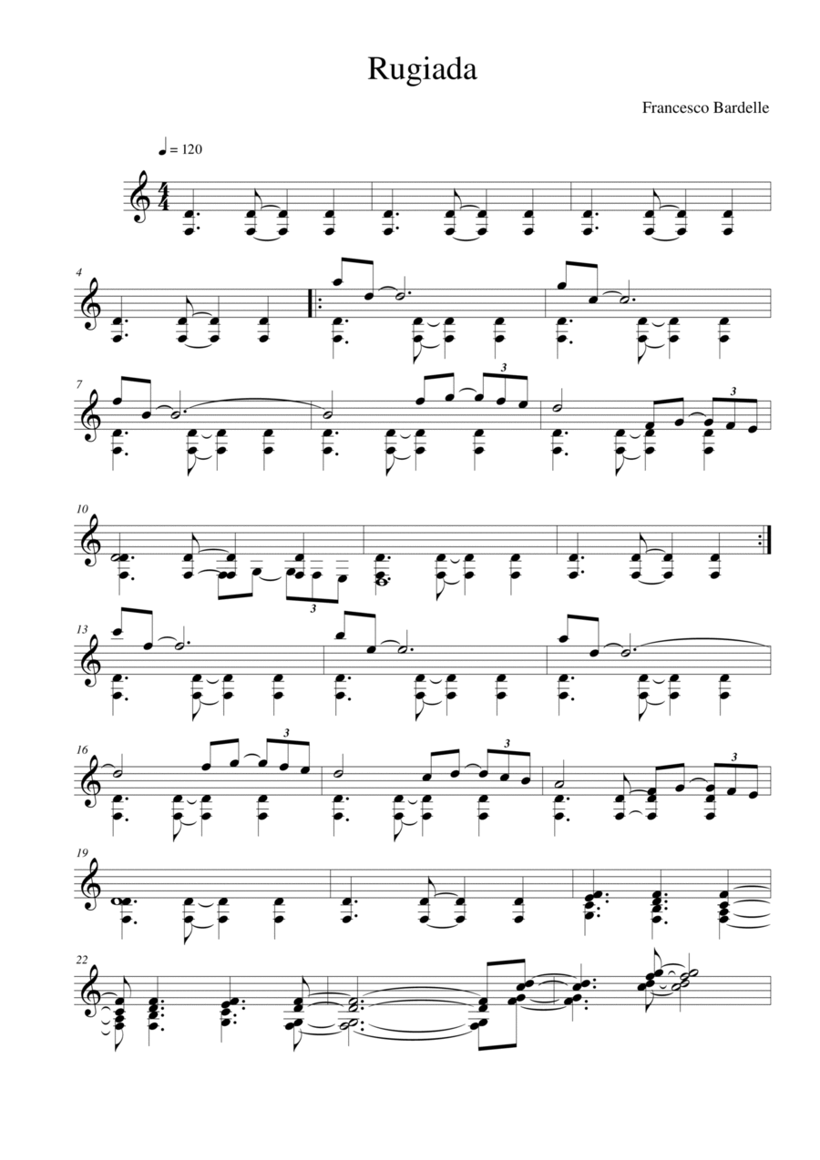 RUGIADA Percussion scores gallery preview page 1