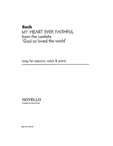 Bach, Js: My Heart Ever Faithful Song In F