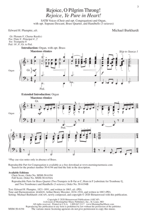 Rejoice, O Pilgrim Throng! Rejoice, Ye Pure in Heart (Downloadable Choral Score)