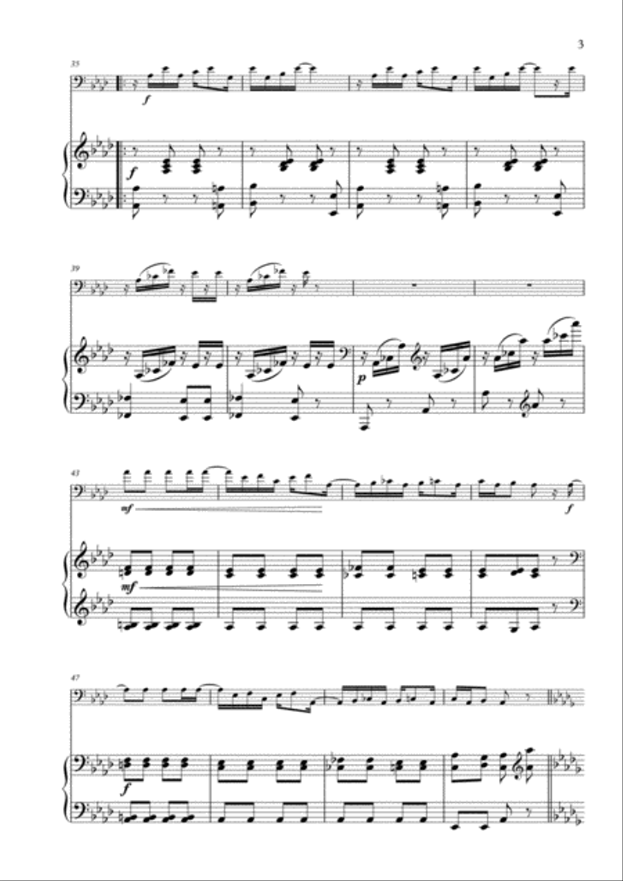 Maple Leaf Rag for Bassoon and Piano Small Ensemble scores gallery preview page 3