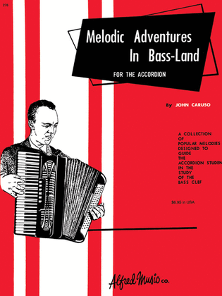 Book cover for Melodic Adventures in Bassland for the Accordian