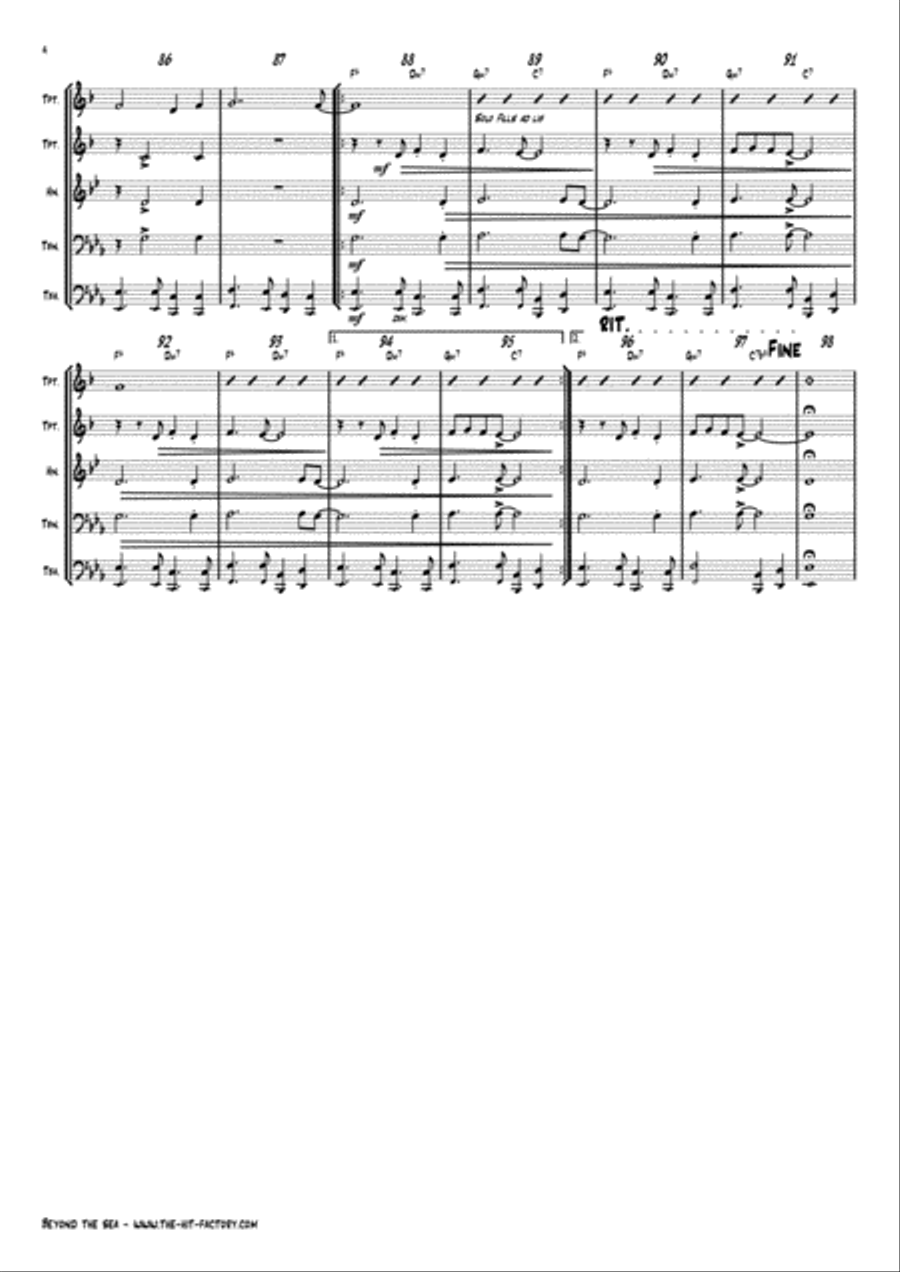 Beyond The Sea Horn scores gallery preview page 4